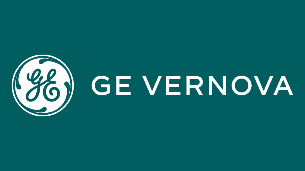 GE Vernova logo på grønn bakgrunn