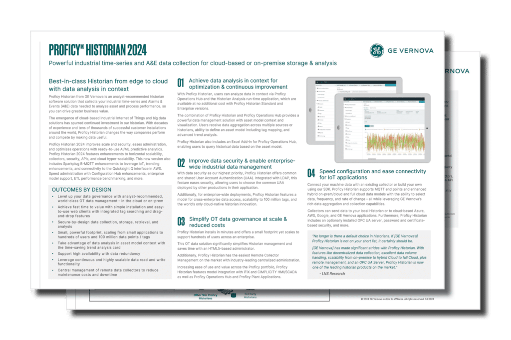 Proficy Historian 2024 datasheet